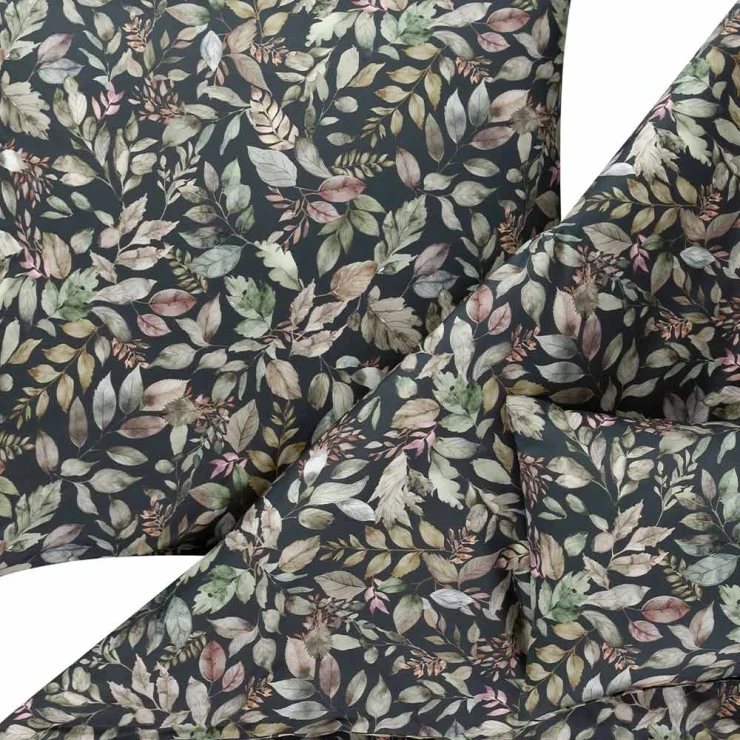 Pościel Nadia – Elegancja w Antracycie i Delikatne Kwiatowe Motywy | Estella