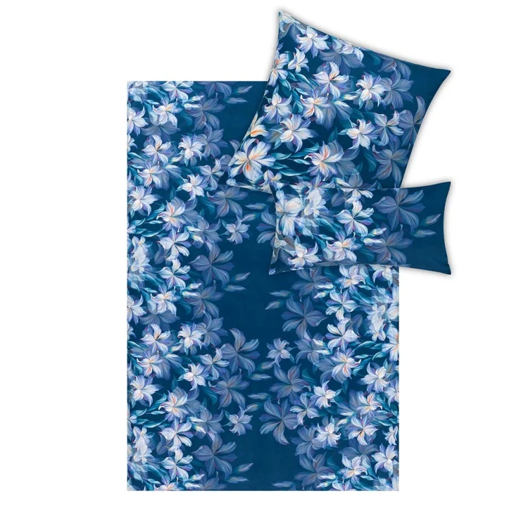 Pościel Katalina | Luksusowy wzór kwiatowy na indygo | Elegancja w Twojej sypialni