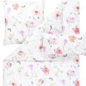 Pościel Aluna| Kwiatowy wzór na białym tle | 100% bawełna