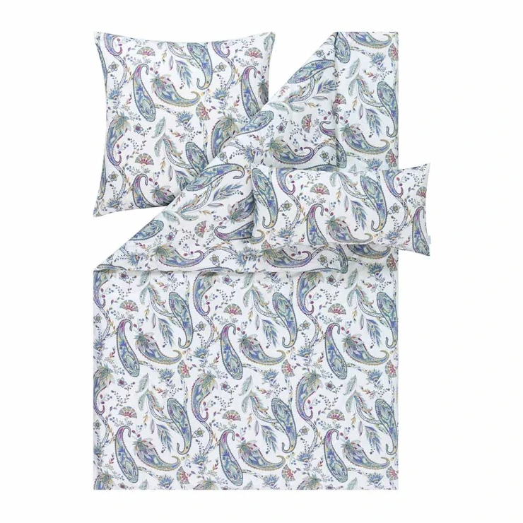 Pościel Dariana | Elegancki wzór paisley | Subtelne odcienie błękitu i fioletu