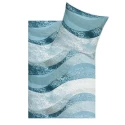 Pościel Rio | Morskie odcienie błękitu i turkusu | Naturalne wzory